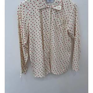 NEW THE HAPPY CAMP3R women's pajama button down top in red rose